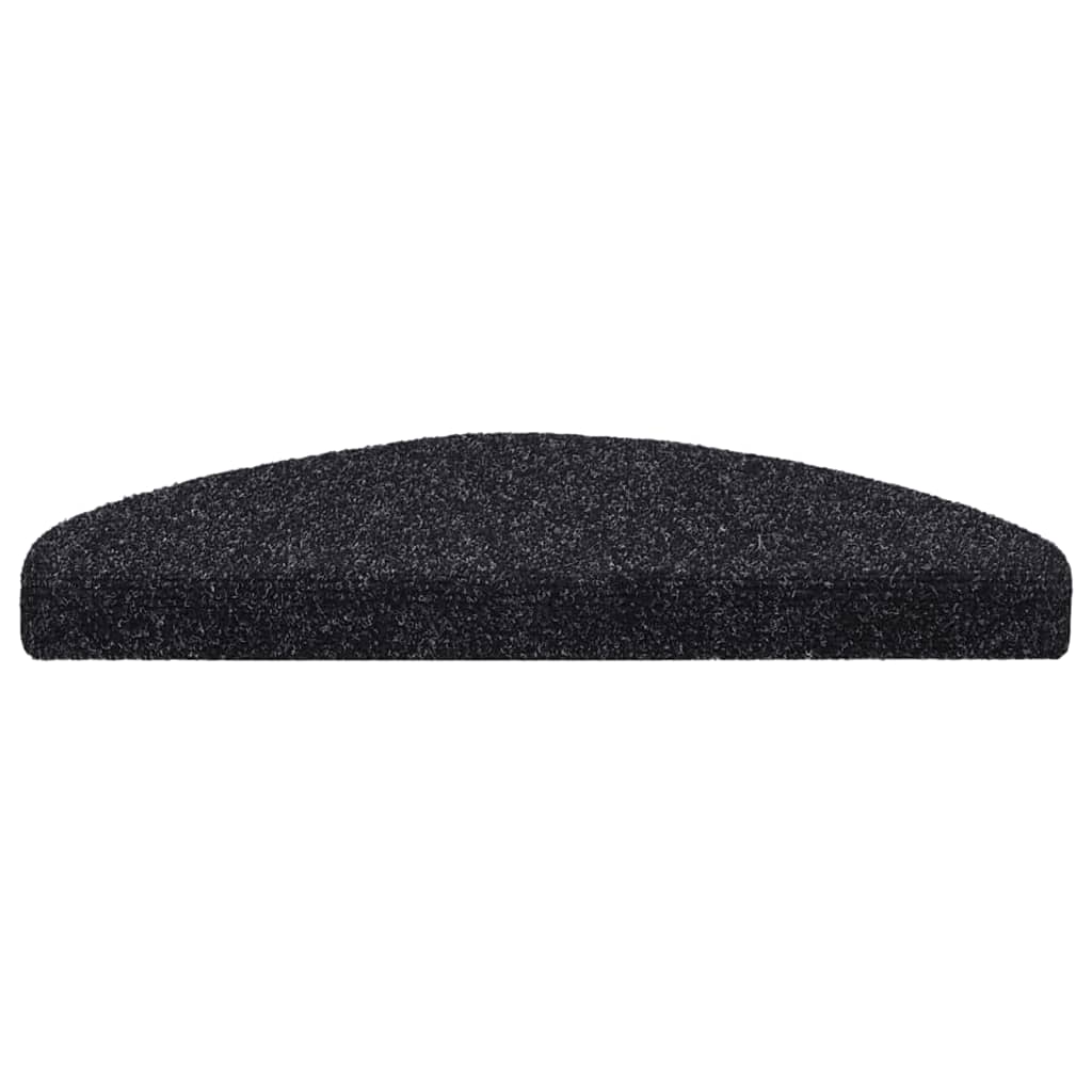trappemåtter selvklæbende 15 stk. 65x21x4 cm sorte halvrunde store
