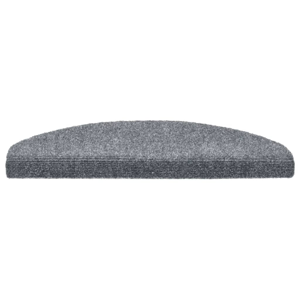 trappemåtter selvklæbende 15 stk. 65x21x4 cm lysegrå halvrunde store