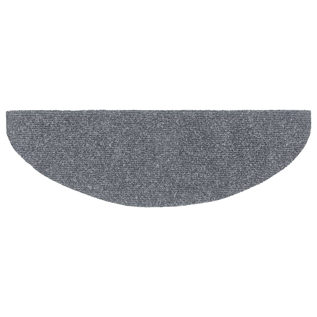 trappemåtter selvklæbende 15 stk. 65x21x4 cm lysegrå halvrunde store