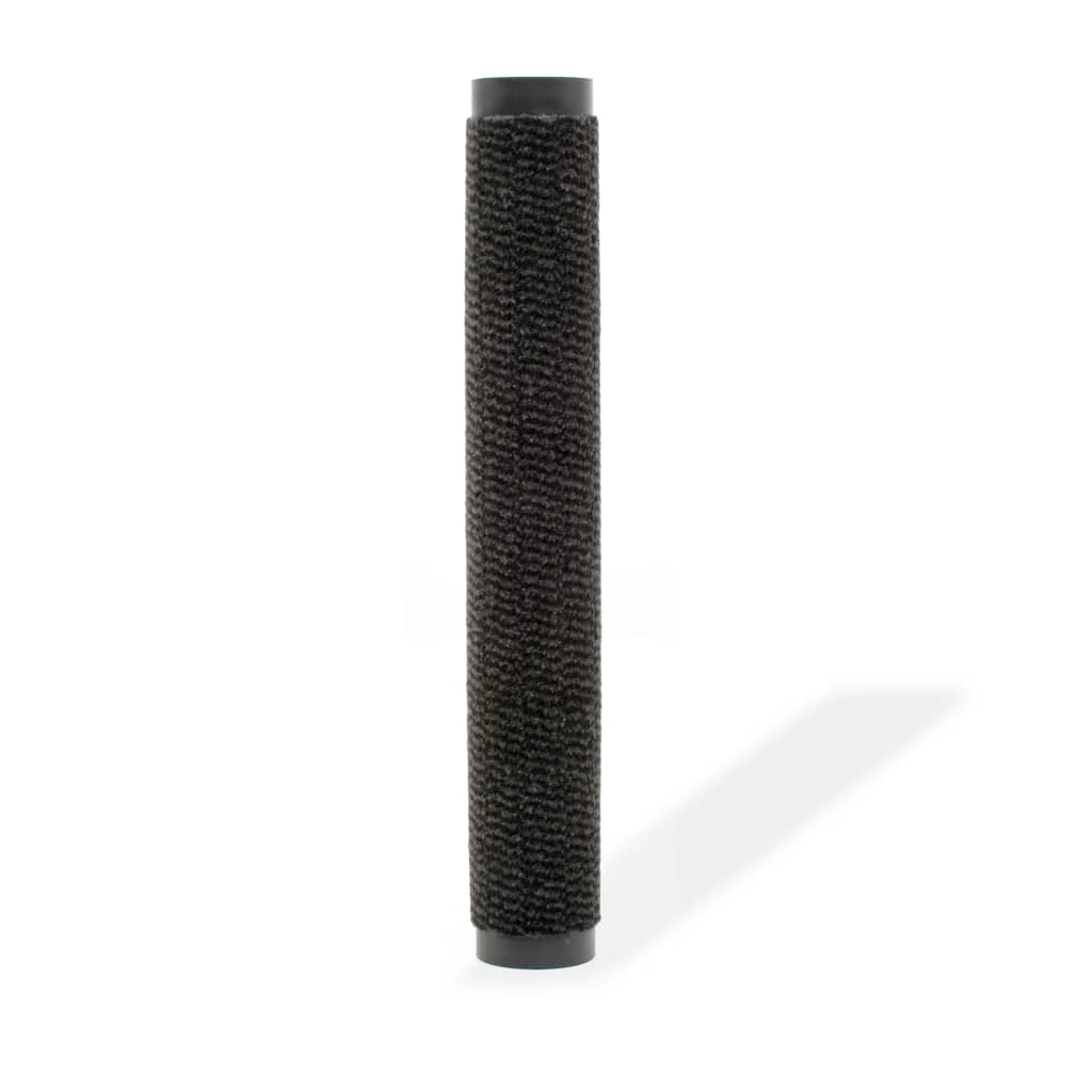 måtte med støvkontrol rektangulær tuftet 80 x 120 cm sort