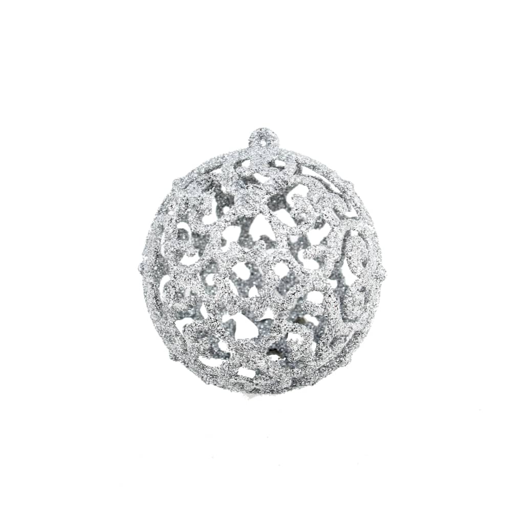julekuglesæt 100 stk. 3/4/6 cm sølvfarvet