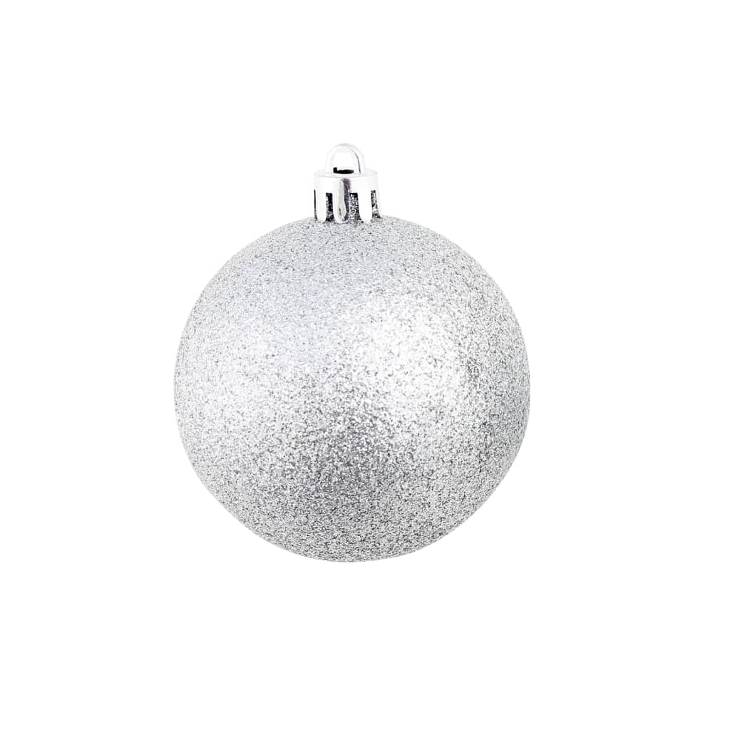 julekuglesæt 100 stk. 3/4/6 cm sølvfarvet