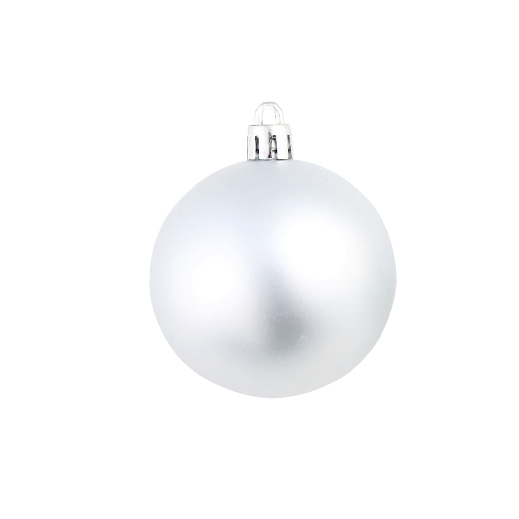 julekuglesæt 100 stk. 3/4/6 cm sølvfarvet