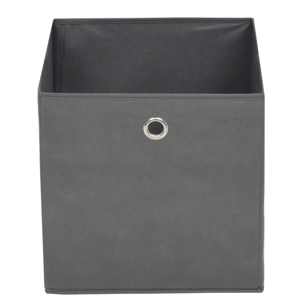 opbevaringskasser 4 stk. 32x32x32 cm ikke-vævet stof grey