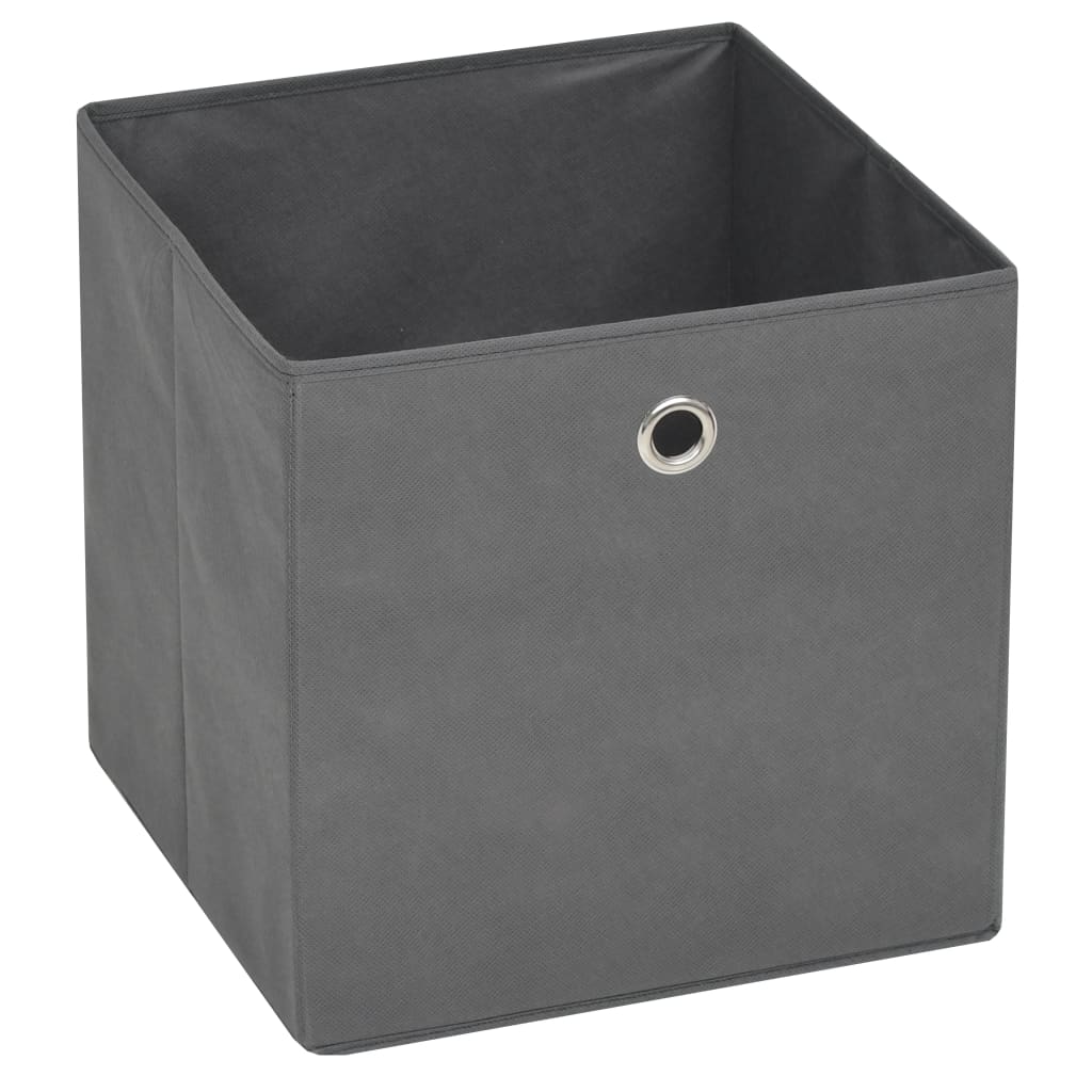 opbevaringskasser 4 stk. 32x32x32 cm ikke-vævet stof grey