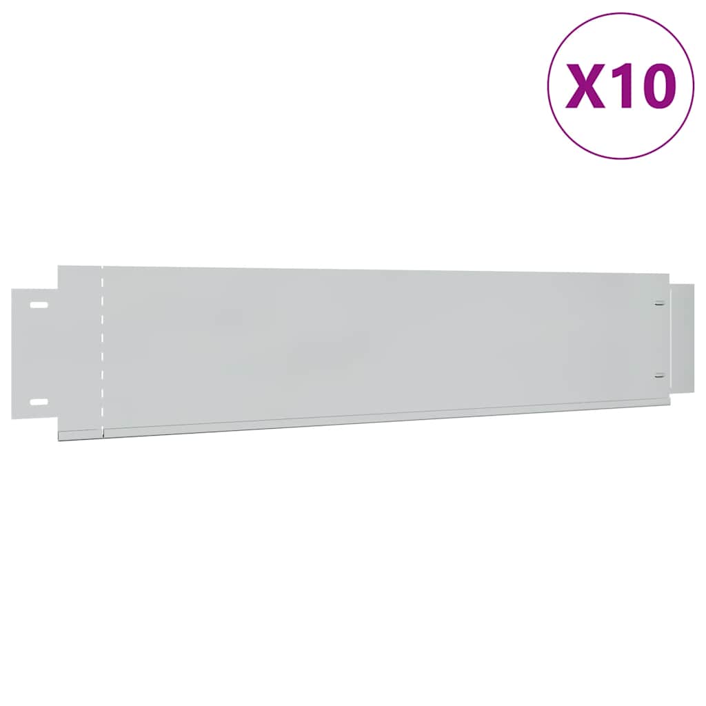 bedkanter 10 stk. galvaniseret stål 100 x 20 cm