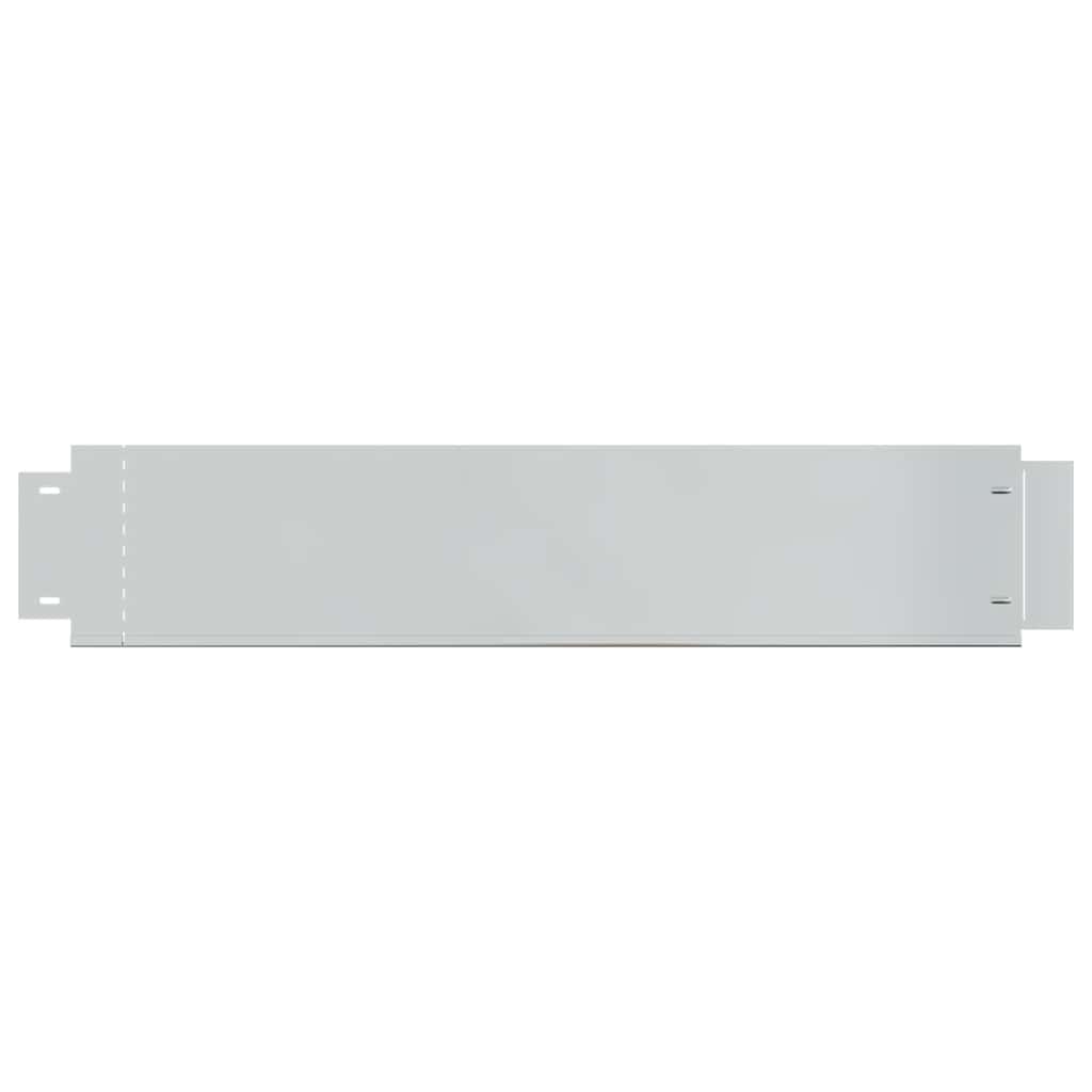 sæt med bedkanter 20 stk. galvaniseret stål 100 x 20 cm