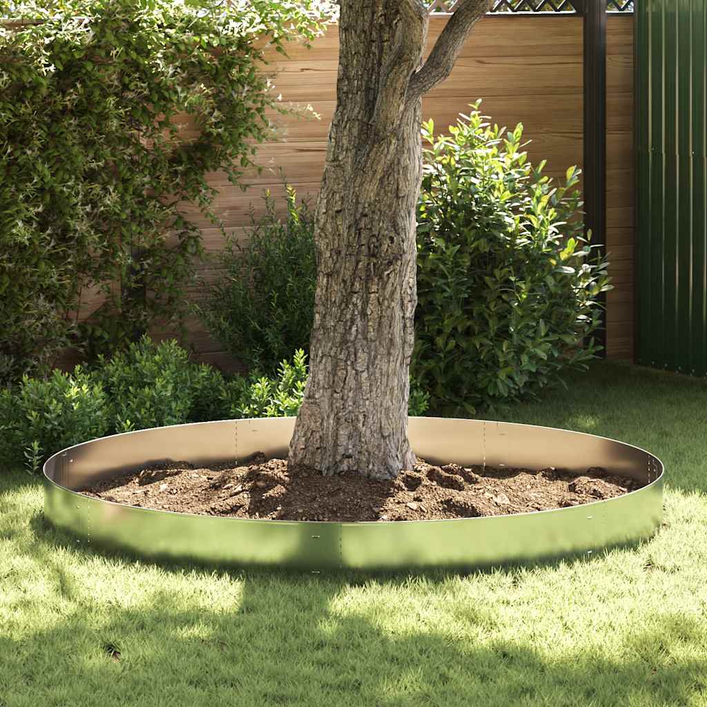 sæt med bedkanter 20 stk. galvaniseret stål 100 x 20 cm