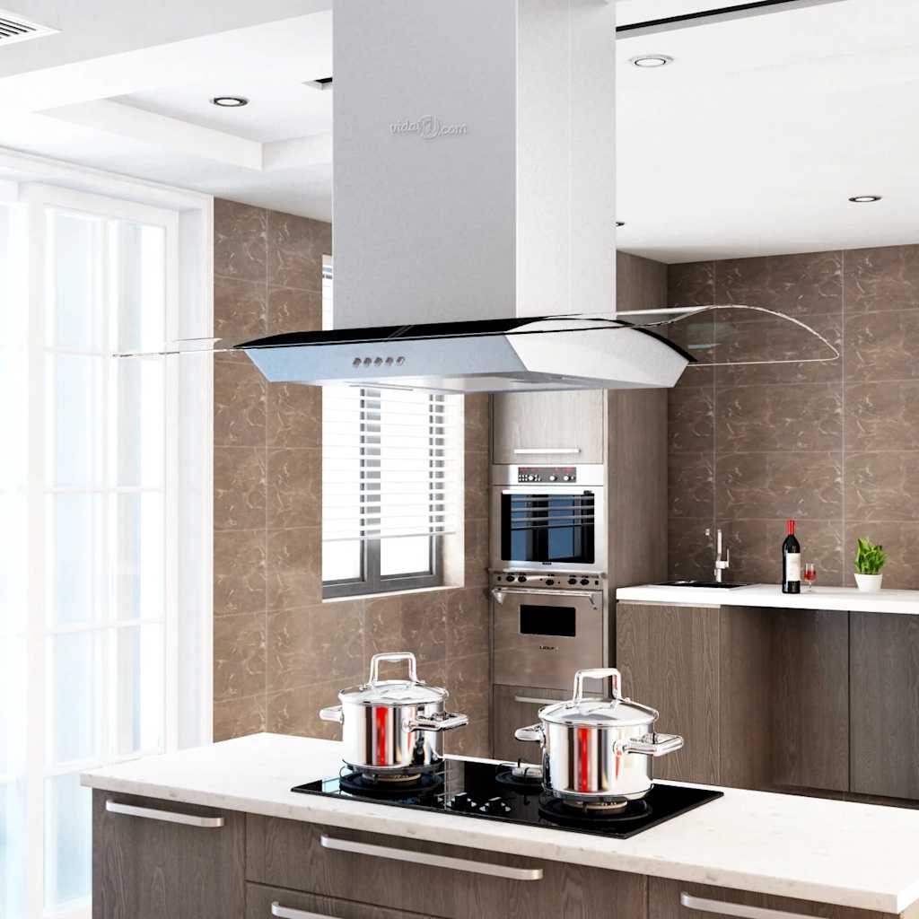 ø-emhætte 90 cm rustfrit stål 756 m³/t. LED