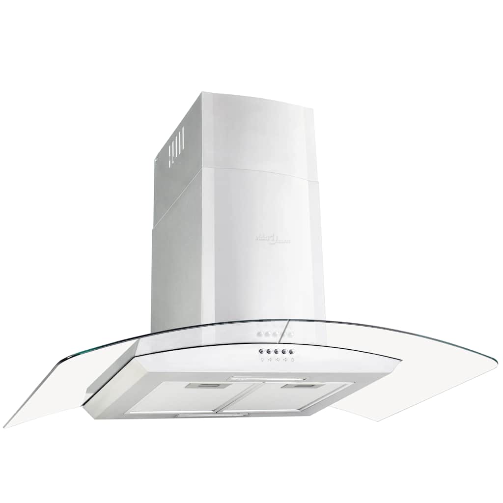 vægmonteret emhætte 90 cm rustfrit stål 756 m³/t. LED