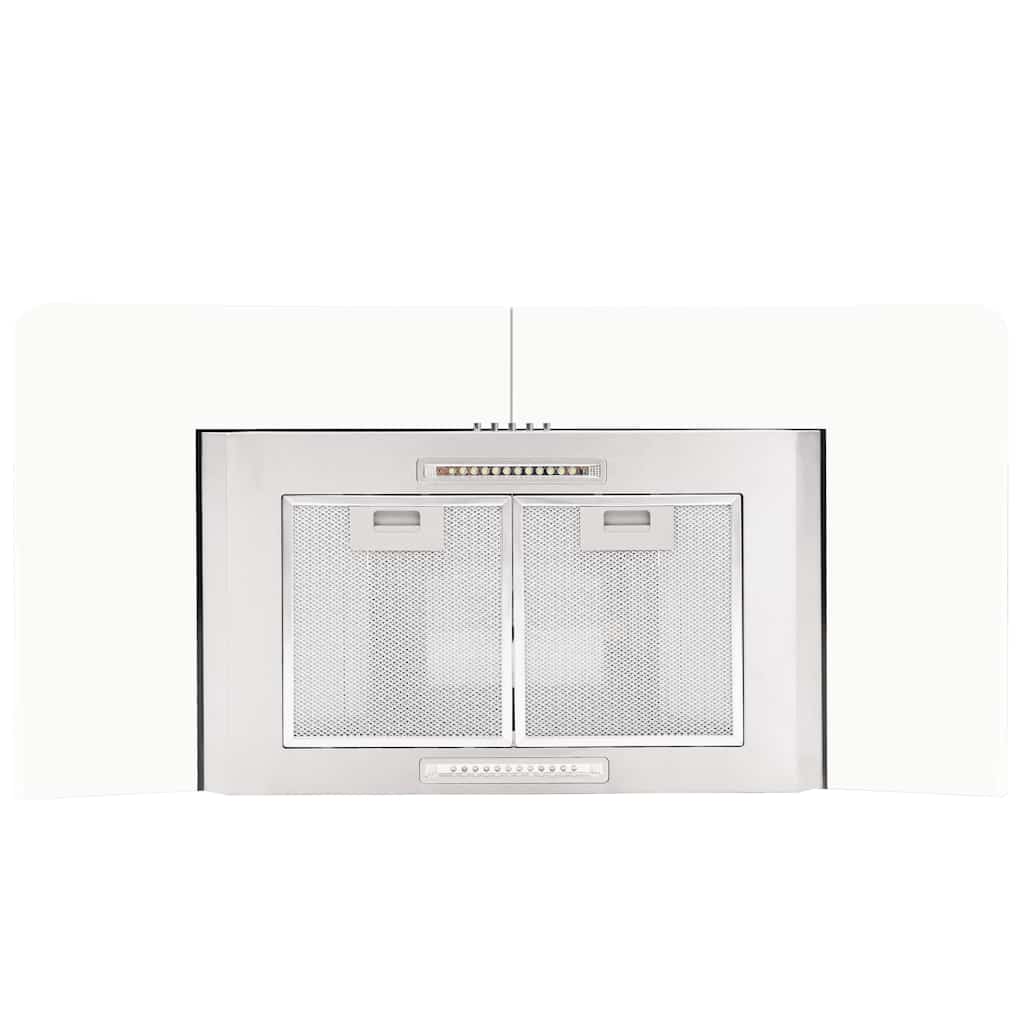 vægmonteret emhætte 90 cm rustfrit stål 756 m³/t. LED