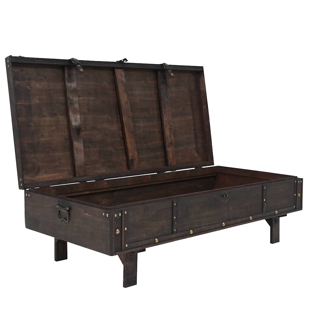 sofabord krydsfiner vintagestil 120 x 55 x 35 cm