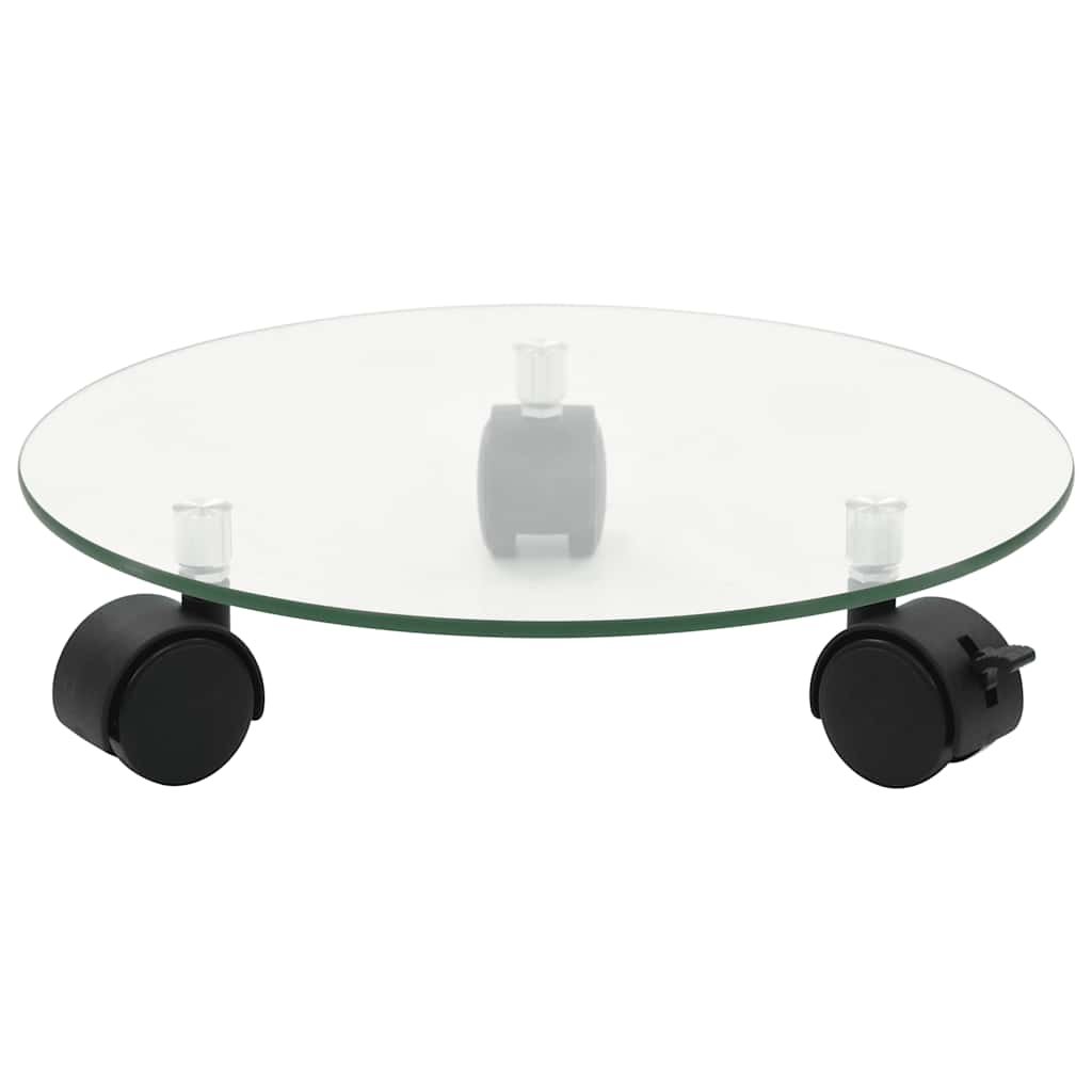 plantevogne 2 stk. hærdet glas 28 cm rund