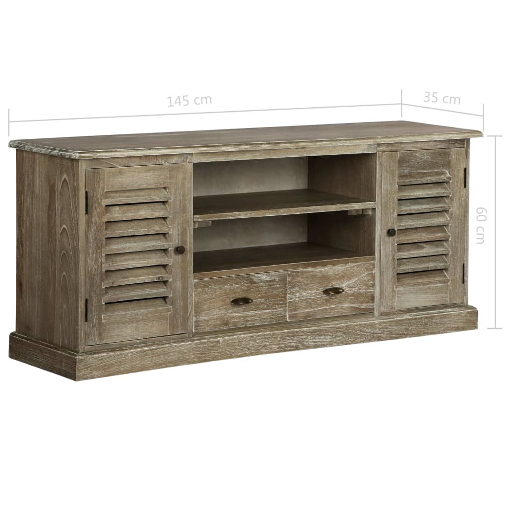 tv-skab 145x35x60 cm massivt minditræ
