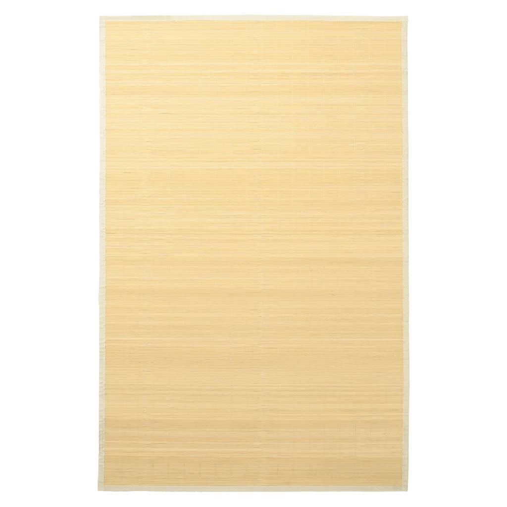 tæppe 100x160 cm bambus naturfarvet