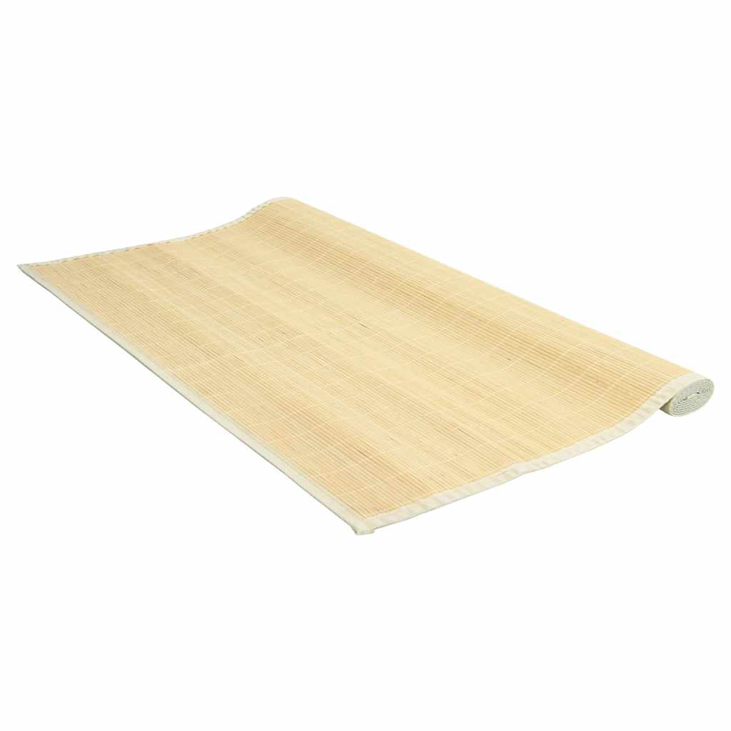 tæppe 160x230 cm bambus naturfarvet