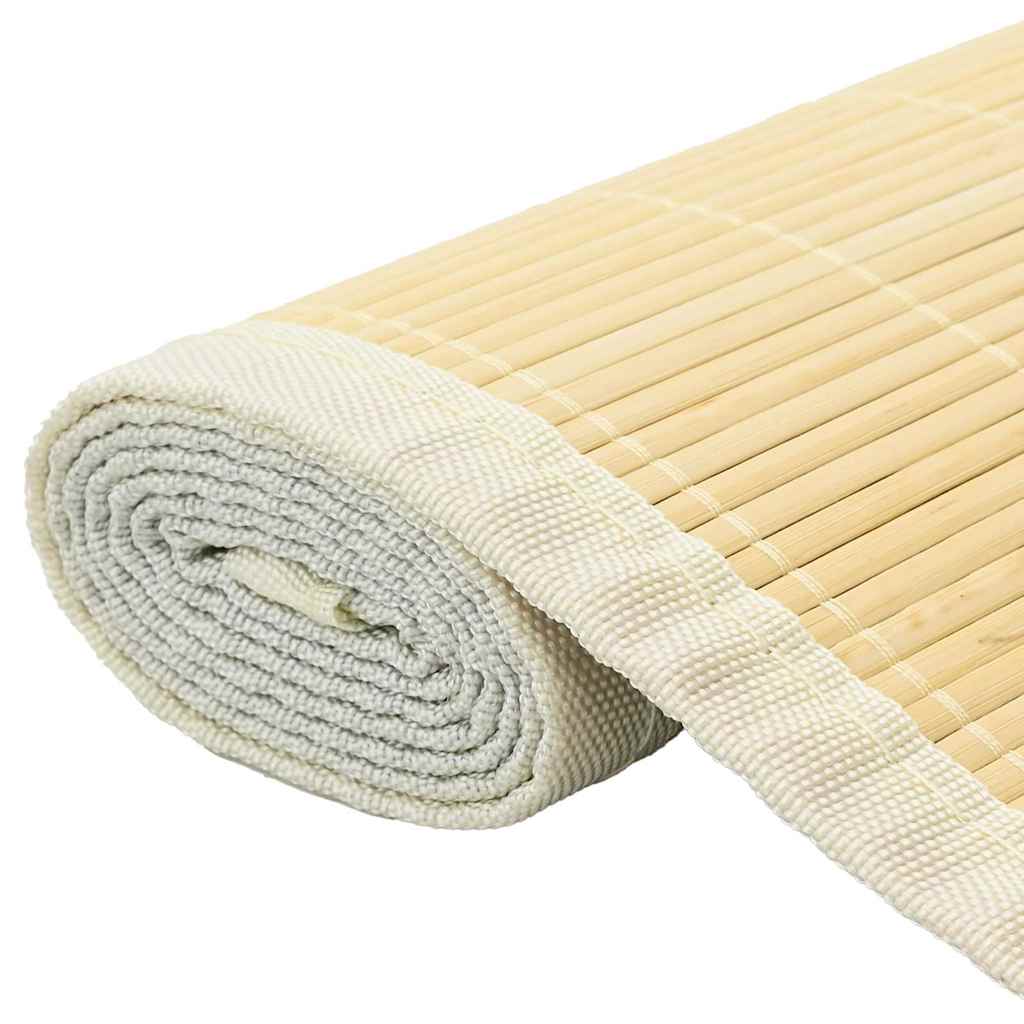 tæppe 160x230 cm bambus naturfarvet