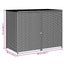 dobbelt skraldespandsskjuler polyrattan sort 148 x 80 x 111 cm