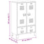garderobe i metal industriel stil 67 x 35 x 107 cm sort