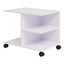 hylde med hjul 50x35x42 cm hvid