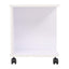 hylde med hjul 50x35x42 cm hvid