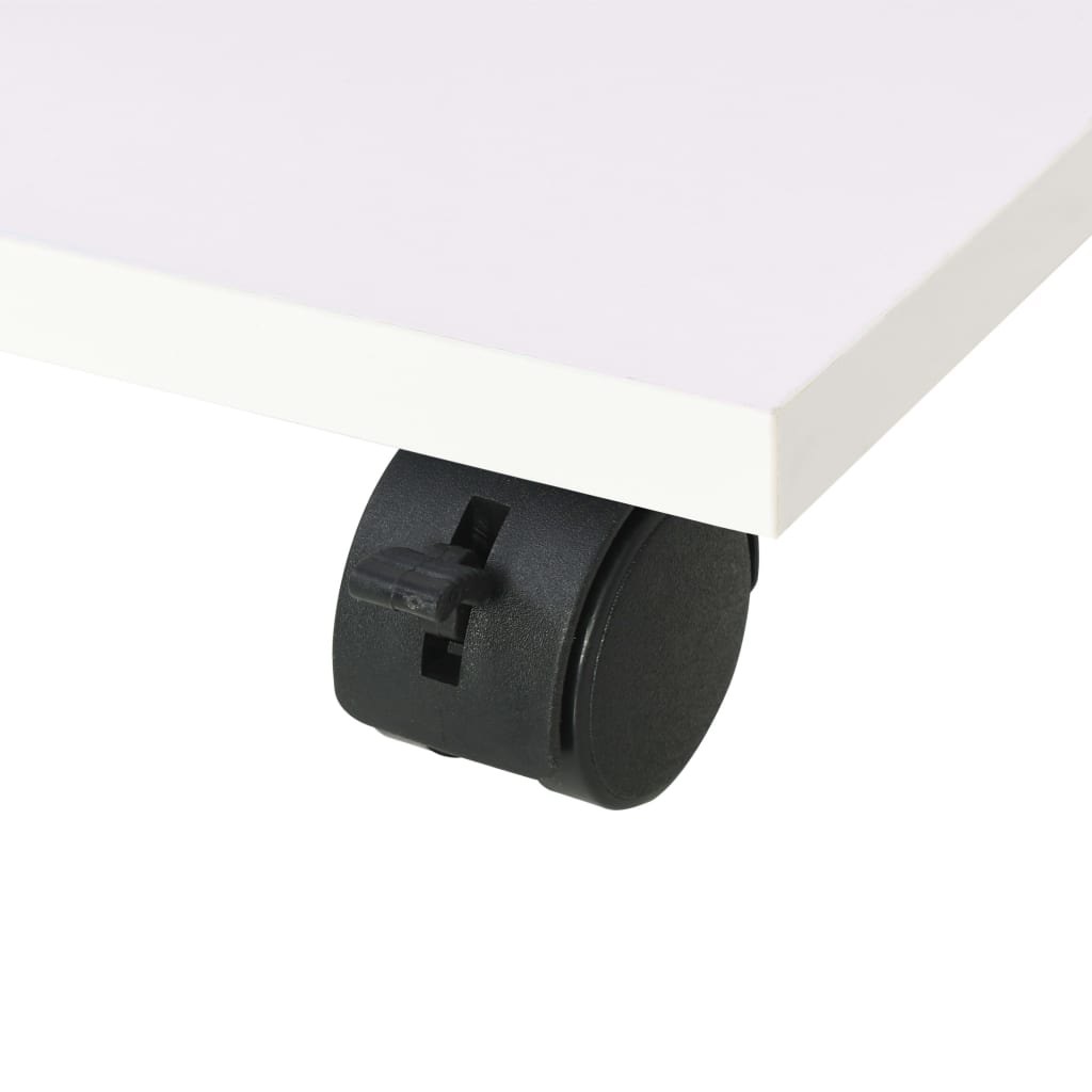 hylde med hjul 50x35x42 cm hvid