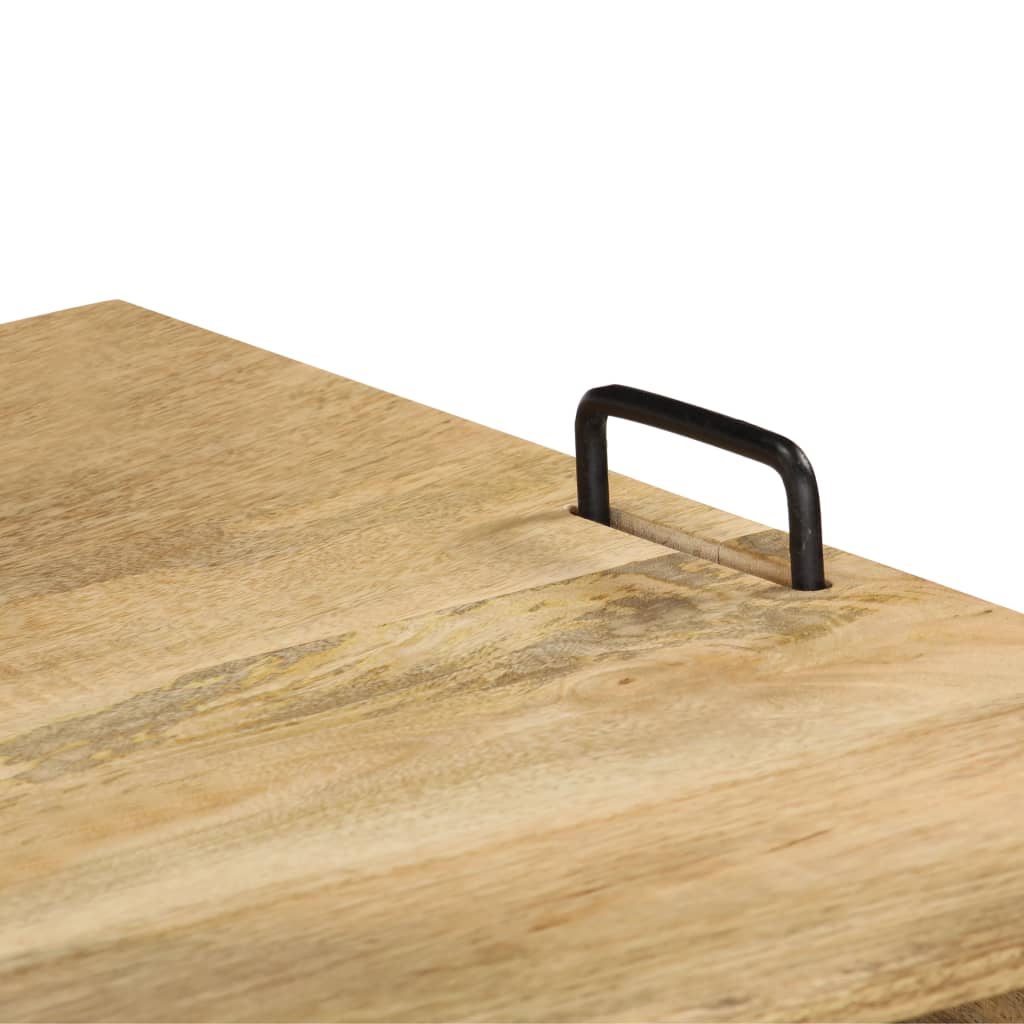 tv-bord i massivt mangotræ 110 x 35 x 45 cm