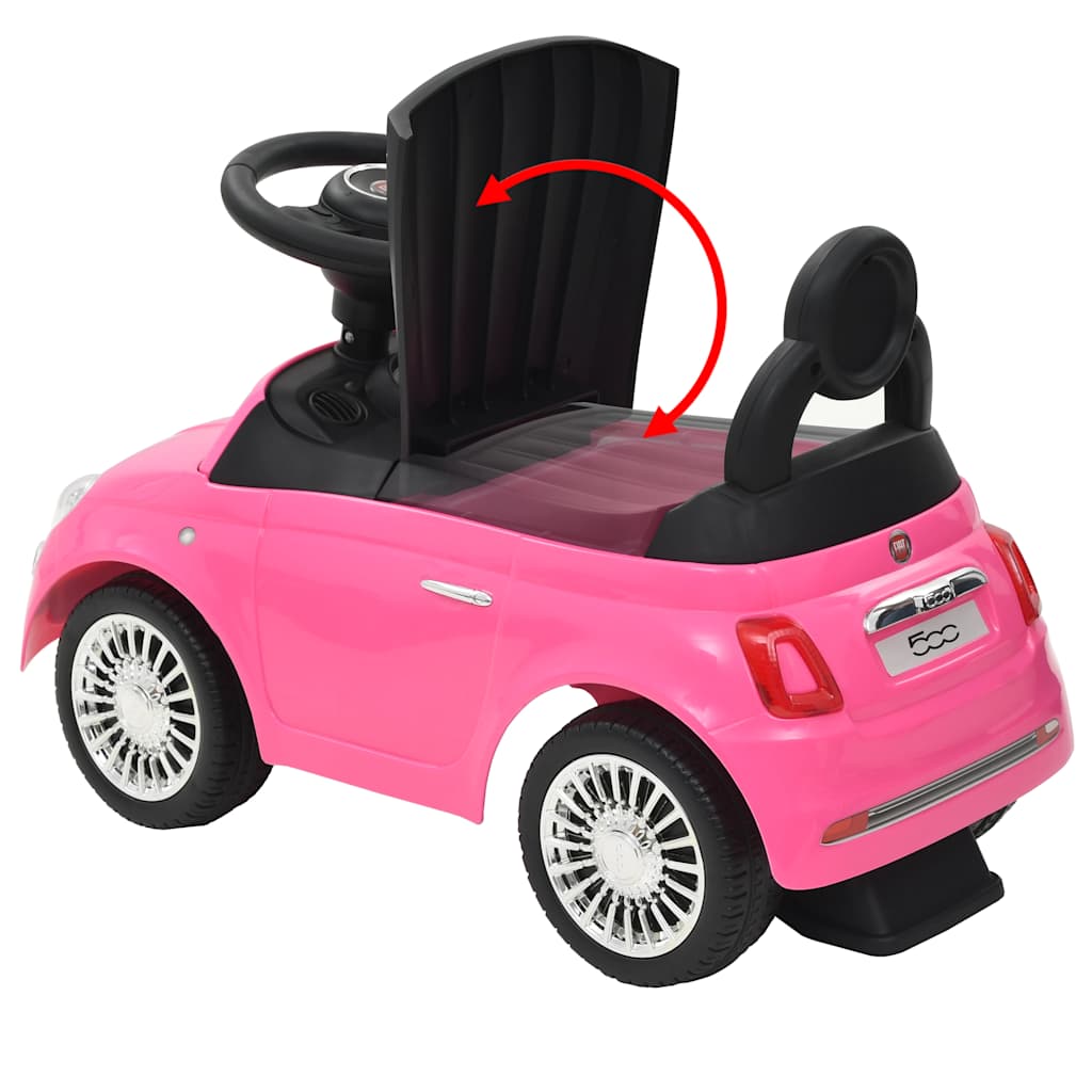 legetøjsbil Fiat 500 lyserød