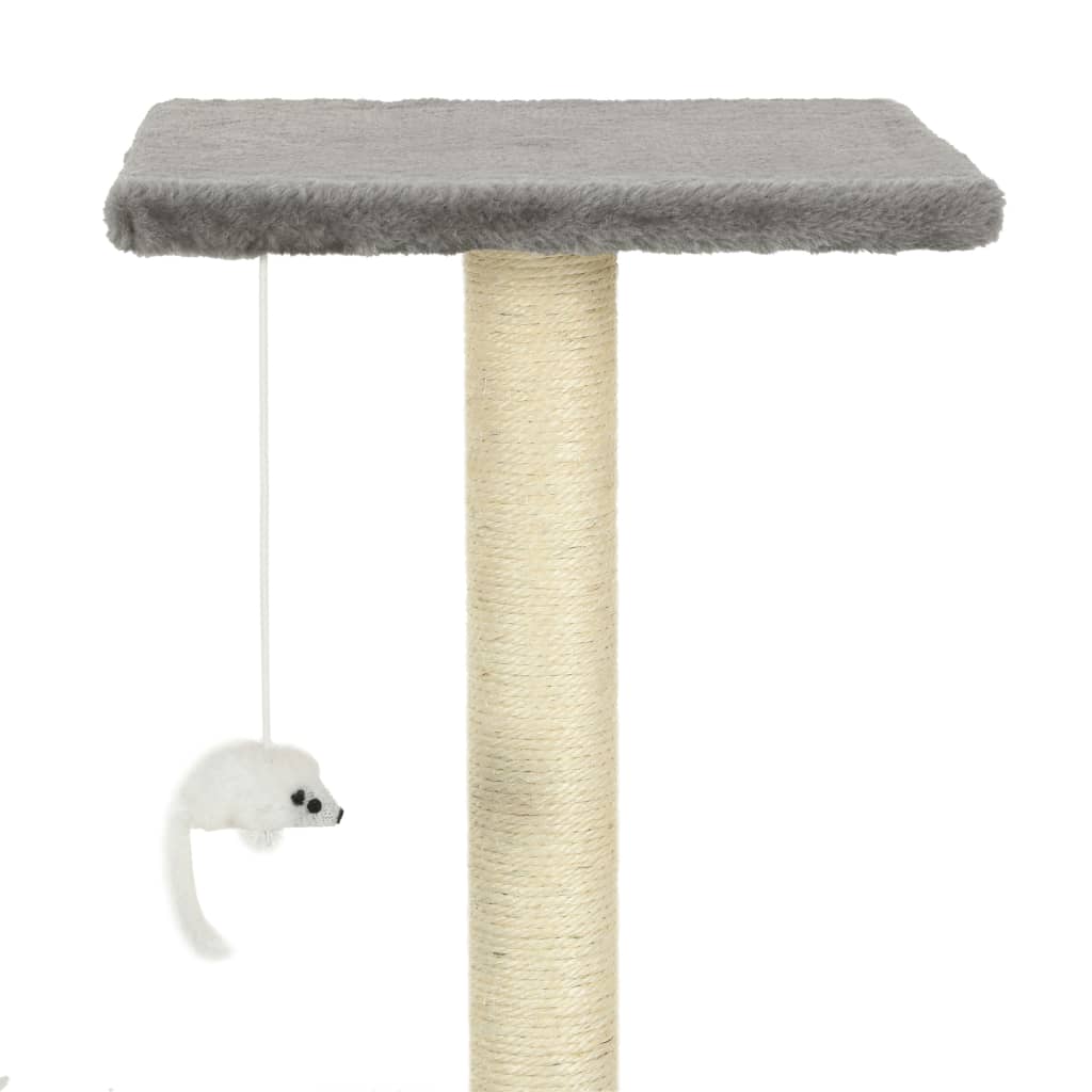 kradsetræ med sisalkradsestolper 95 cm grå