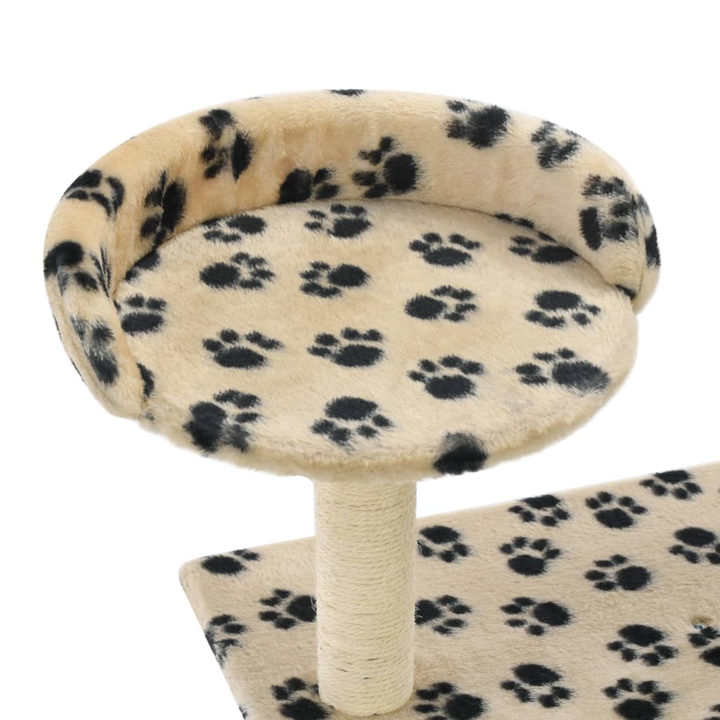 kradsetræ med sisalkradsestolper 95 cm beige poteaftryk