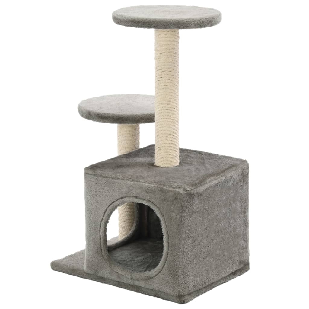 kradsetræ med sisalstolper 60 cm grå