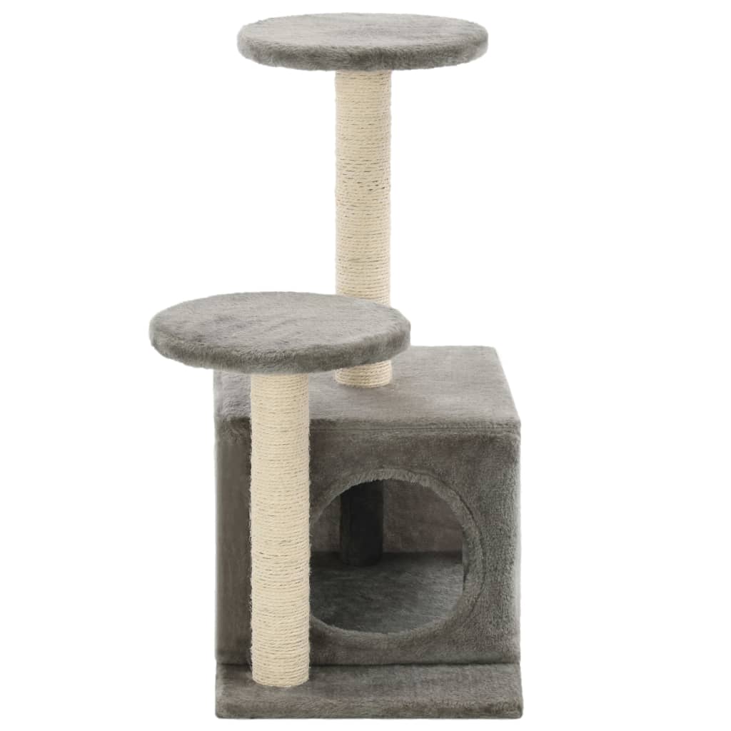 kradsetræ med sisalstolper 60 cm grå