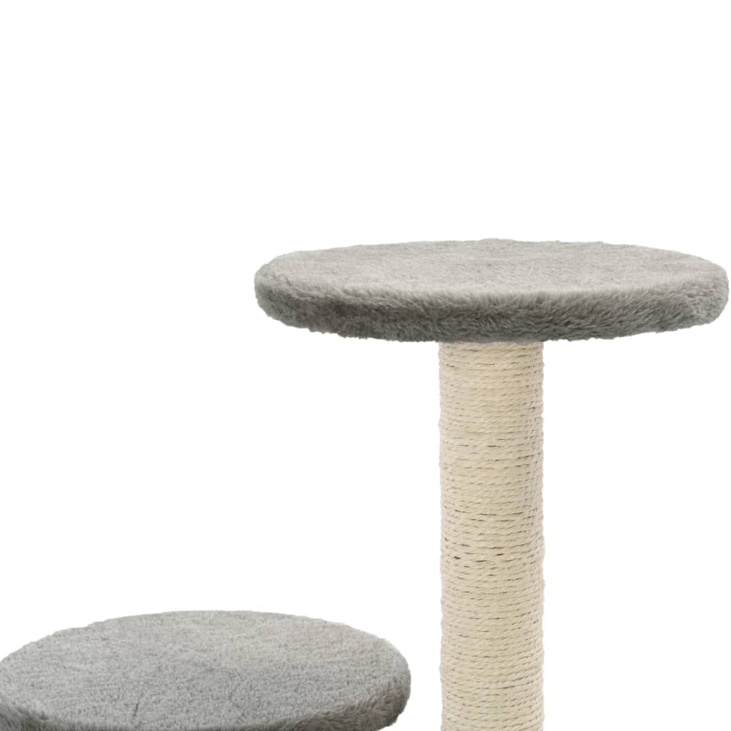 kradsetræ med sisalstolper 60 cm grå