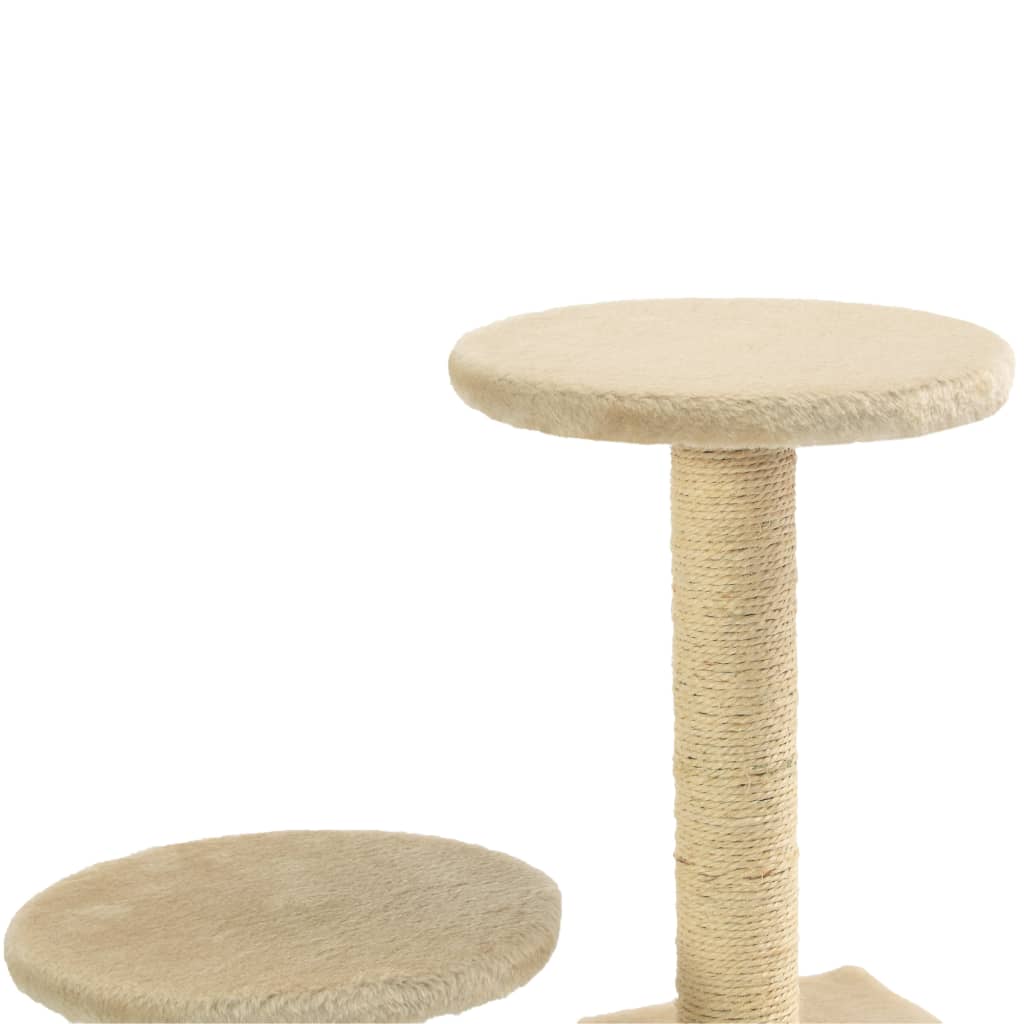 kradsetræ til katte med sisal-kradsestolper 60 cm beige
