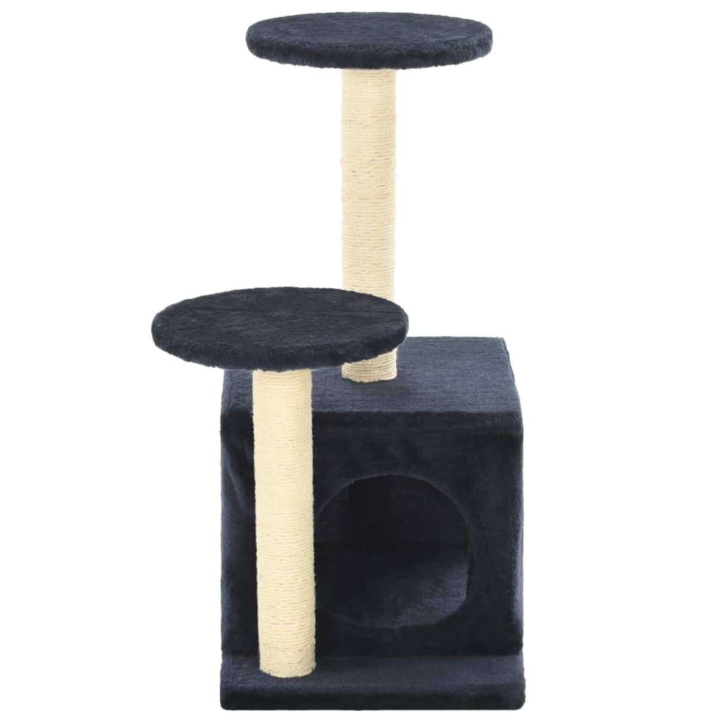 kradsetræ til katte med sisal-kradsestolper 60 cm mørkeblå