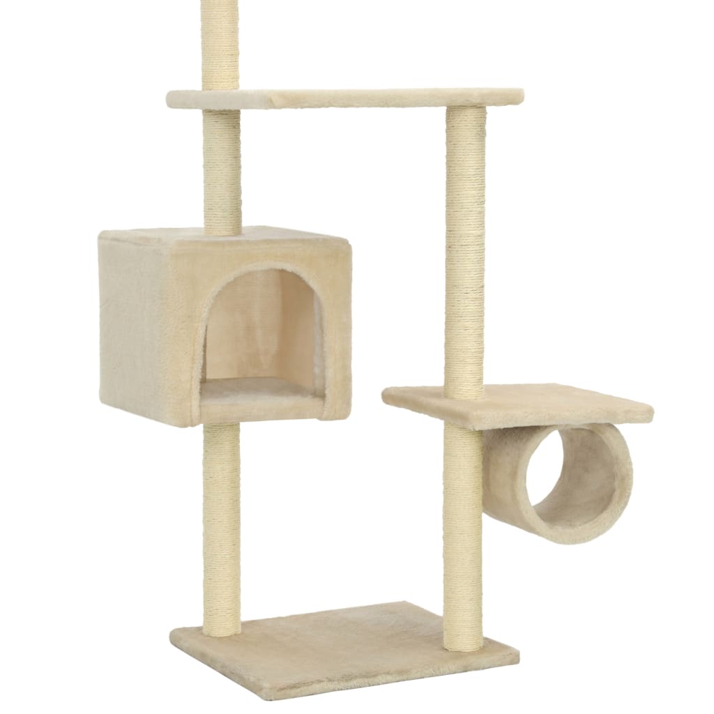 kradsetræ med sisalkradsestolper 260 cm beige