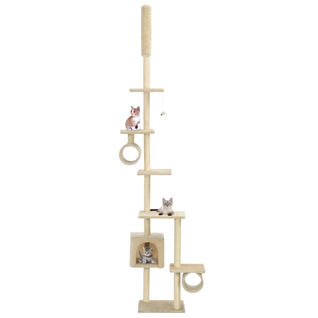kradsetræ med sisalkradsestolper 260 cm beige