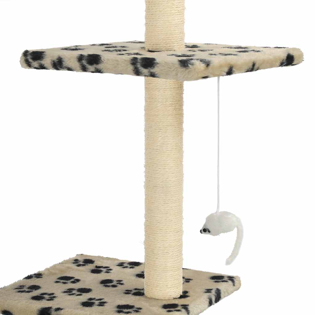 kradsetræ med sisalstolper 260 cm poteaftryk beige