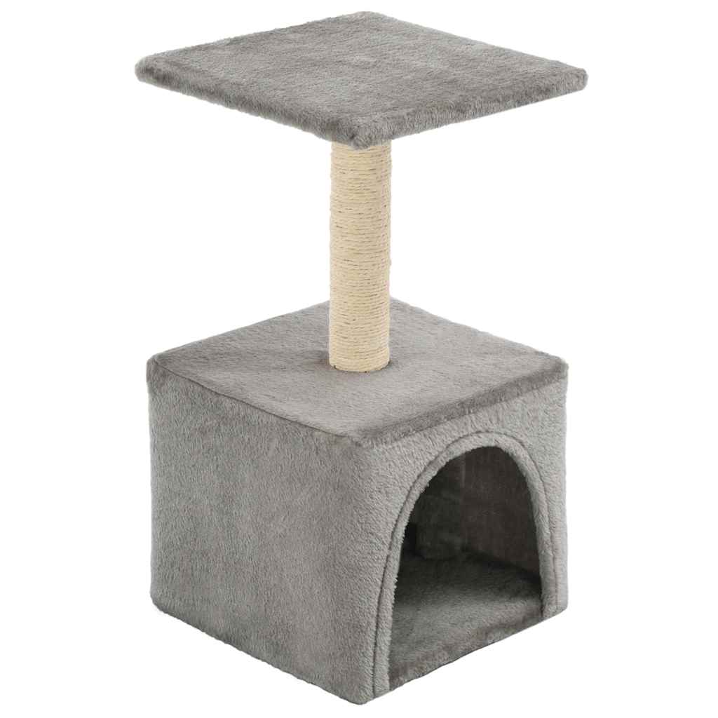 kradsetræ til katte med sisal-kradsestolper 55 cm grå