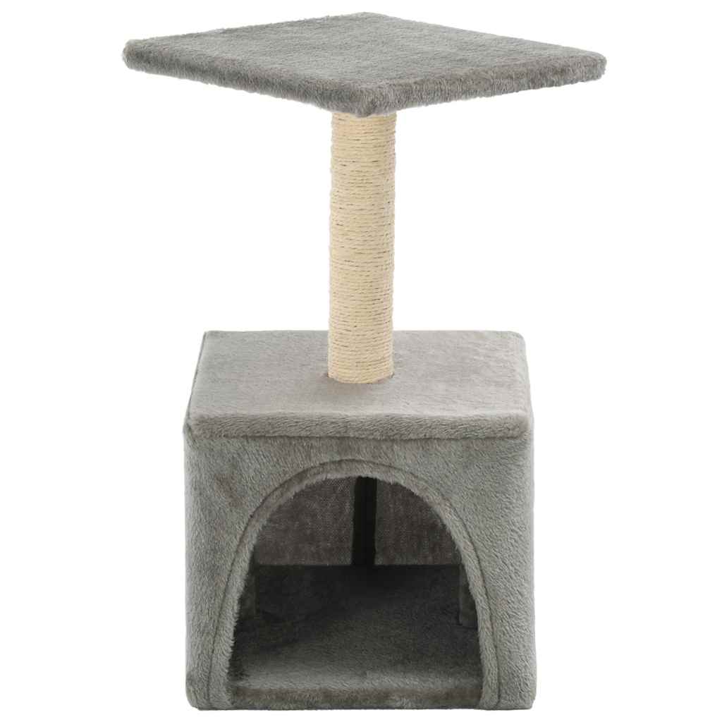 kradsetræ til katte med sisal-kradsestolper 55 cm grå