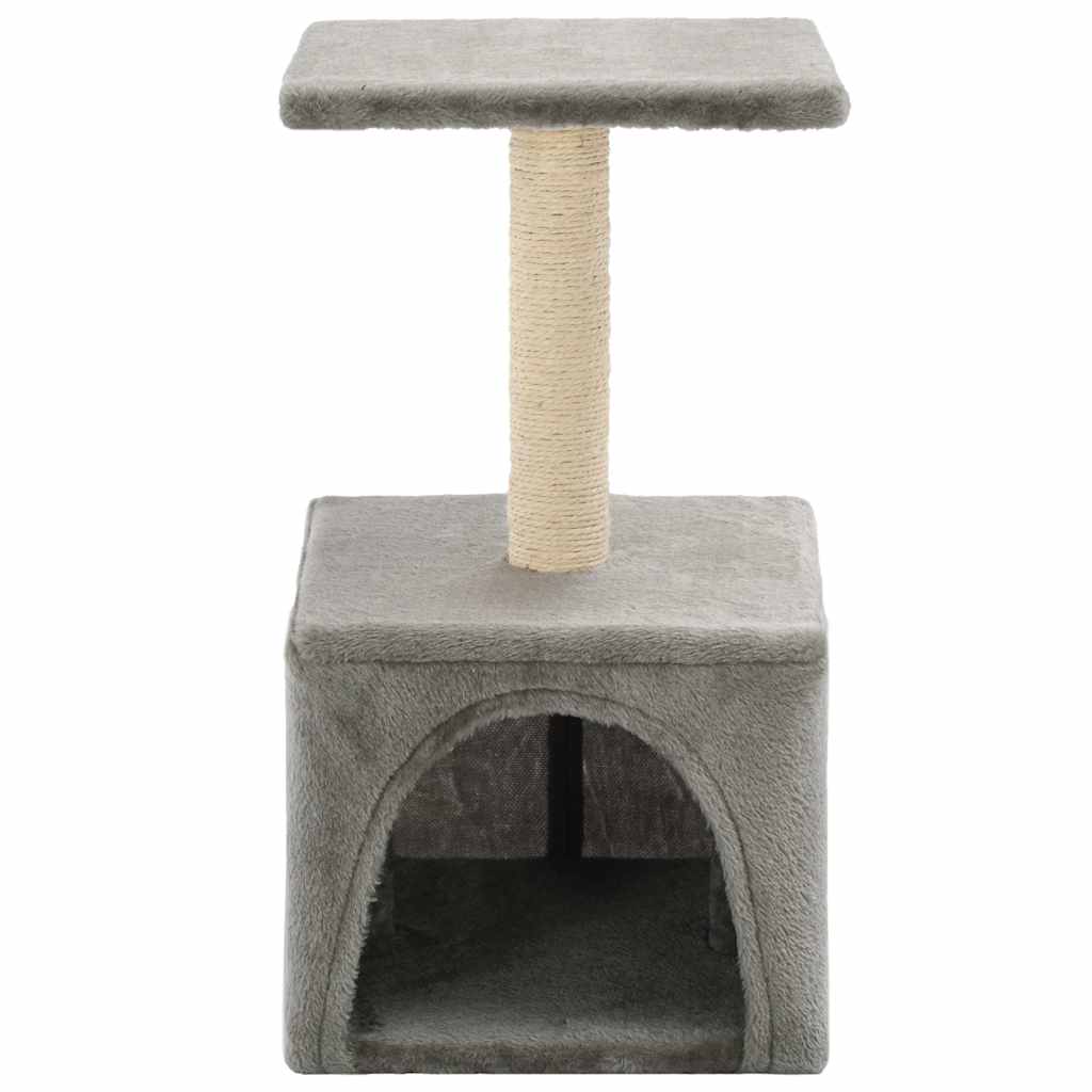 kradsetræ til katte med sisal-kradsestolper 55 cm grå