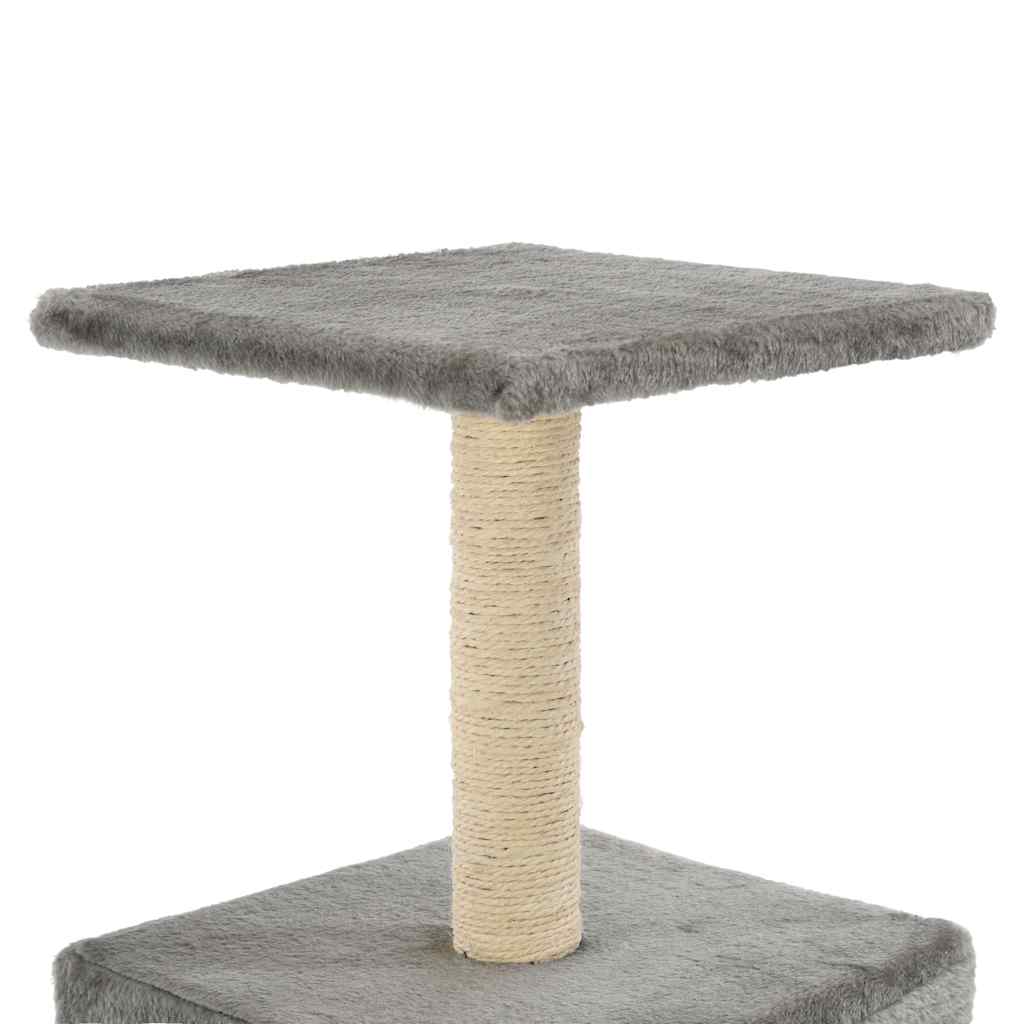 kradsetræ til katte med sisal-kradsestolper 55 cm grå