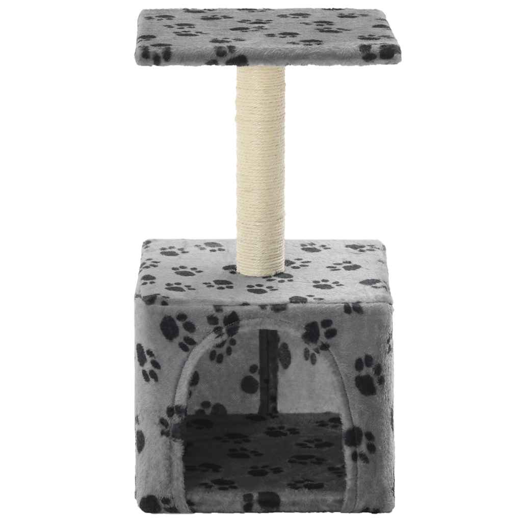 kradsetræ til katte med sisal-kradsestolper 55 cm grå poteprint