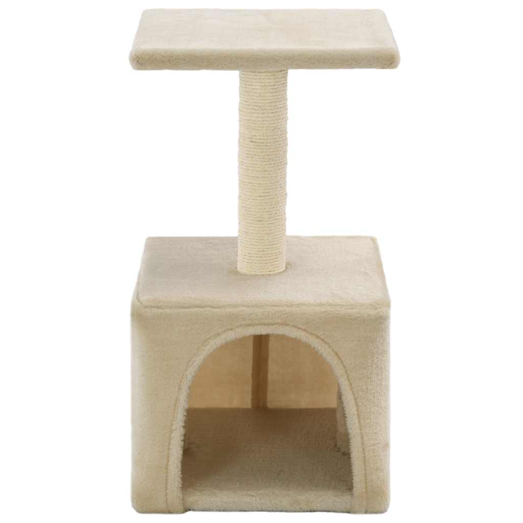 kradsetræ til katte med sisal-kradsestolper 55 cm beige