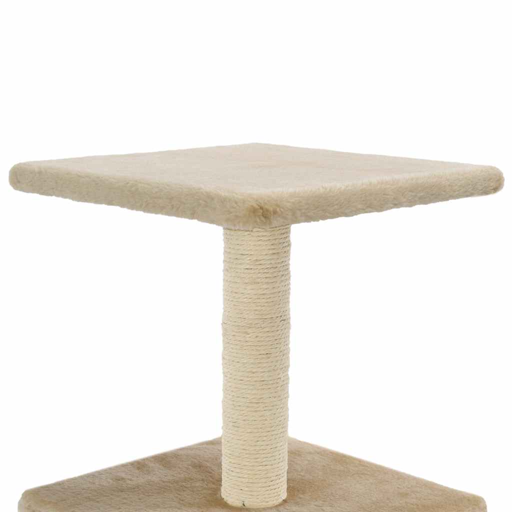 kradsetræ til katte med sisal-kradsestolper 55 cm beige