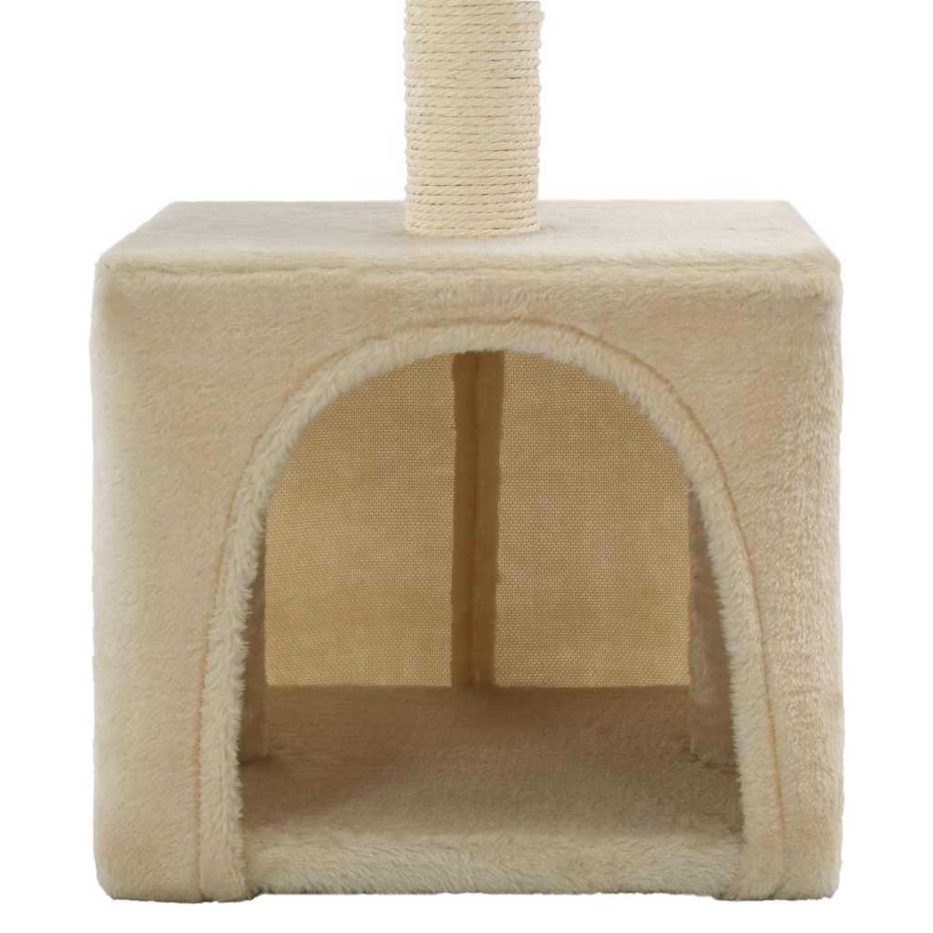 kradsetræ til katte med sisal-kradsestolper 55 cm beige