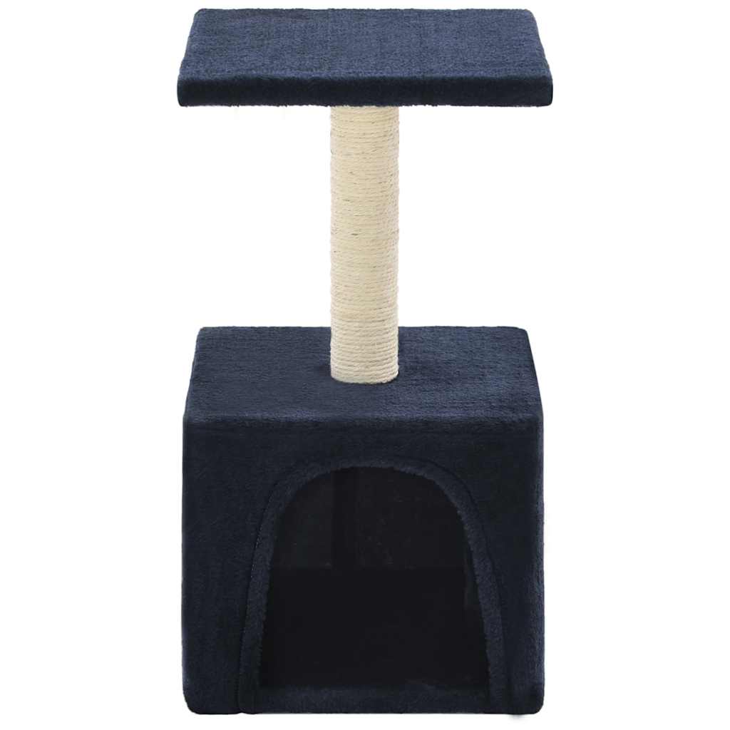 kradsetræ til katte med sisal-kradsestolper 55 cm mørkeblå