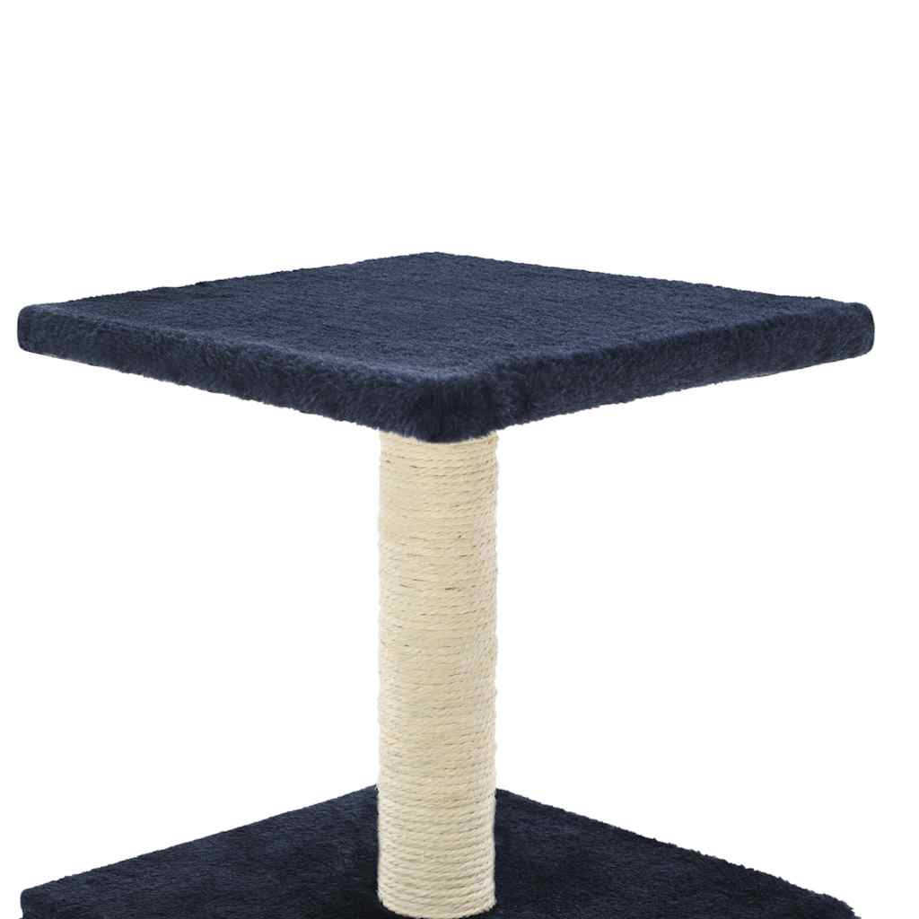 kradsetræ til katte med sisal-kradsestolper 55 cm mørkeblå