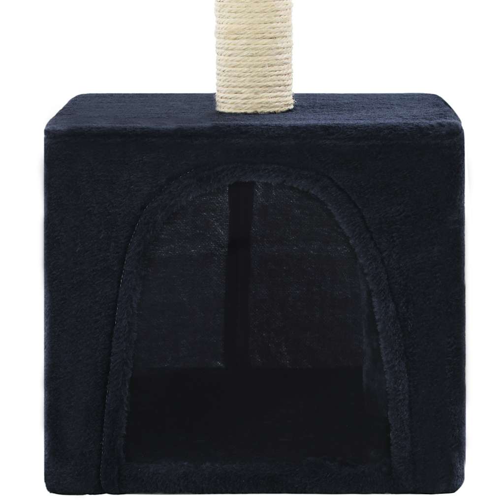 kradsetræ til katte med sisal-kradsestolper 55 cm mørkeblå