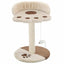 kradsetræ til katte med sisal-kradsestolper 40 cm beige og brun